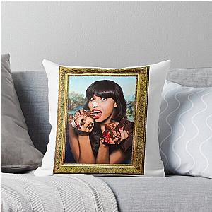 The Mona Lisa Jamil Mashup Throw Pillow