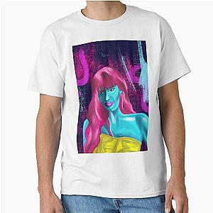 Alien woman red hair grunge abstract hand drawn Jameela Jamil Classic T-Shirt