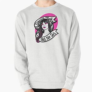 Jameela Jamil Takes No-Shirt Pullover Sweatshirt