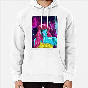 Alien woman red hair grunge abstract hand drawn Jameela Jamil illustration Pullover hoodie