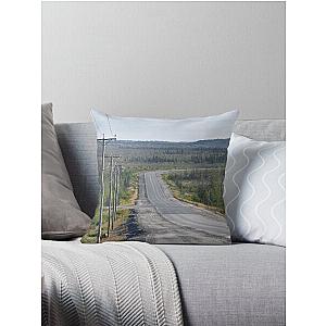 The James Bay Road in Summer Throw Pillow
