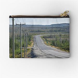 The James Bay road in summer Zipper Pouch