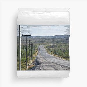 The James Bay road in summer Duvet Cover