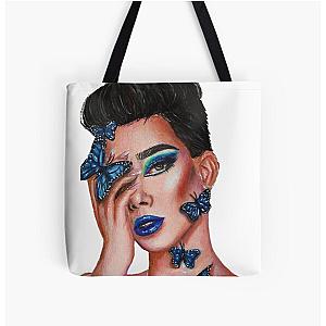 James Charles Bags - James Charles: Butterfly All Over Print Tote Bag RB0202