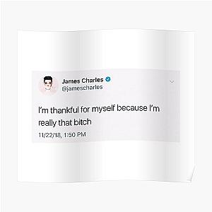 James Charles Posters - James Charles Tweet Poster RB0202