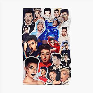 James Charles Posters - James Charles Sisters Aesthetic Collage Edit Poster RB0202