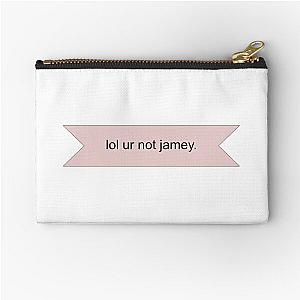 lol ur not jamey - Banner Zipper Pouch