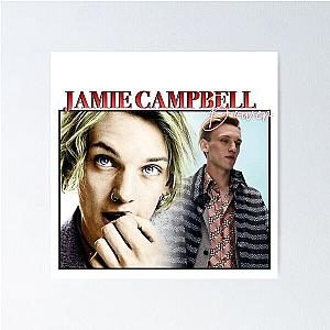 Stranger Things Actor Jamie Campbell Bower Retro T-Shirt Vintage Sticker Design Poster