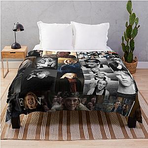 Jamie Campbell Bower Abstract Collage Throw Blanket