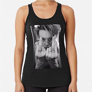 jamie campbell bower Racerback Tank Top