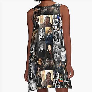 Jamie Campbell Bower Abstract Collage A-Line Dress