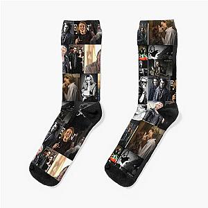 Jamie Campbell Bower Abstract Collage Socks