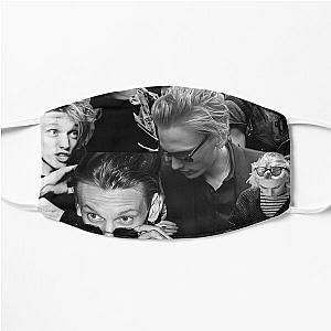 Jamie Campbell Bower collage black and white Flat Mask