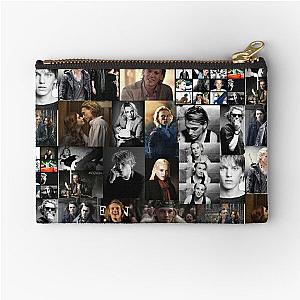 Jamie Campbell Bower Abstract Collage Zipper Pouch