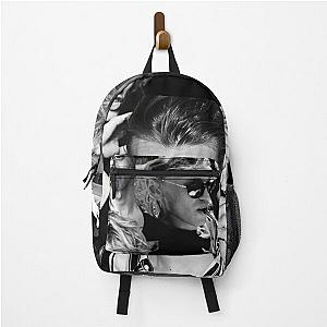 Jamie Campbell Bower collage black and white Backpack