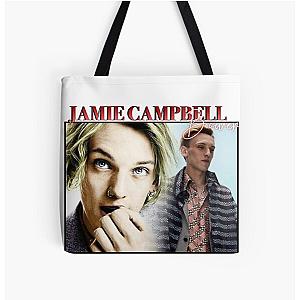 Stranger Things Actor Jamie Campbell Bower Retro T-Shirt Vintage Sticker Design All Over Print Tote Bag