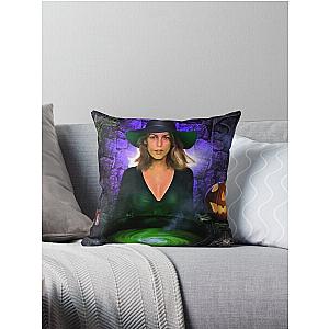 JAMIE LEE CURTIS as a witch on All Hallows Eve Throw Pillow