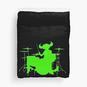 Jamiroquai Drums Silhouette Green Summer Vibe Duvet Cover