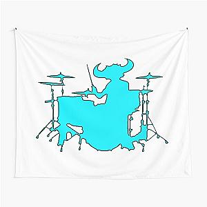 Jamiroquai Drums Silhouette Blue Summer Vibe Tapestry