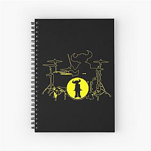 Jamiroquai Drums Yellow Black Summer Vibe Spiral Notebook