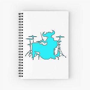 Jamiroquai Drums Silhouette Blue Summer Vibe Spiral Notebook