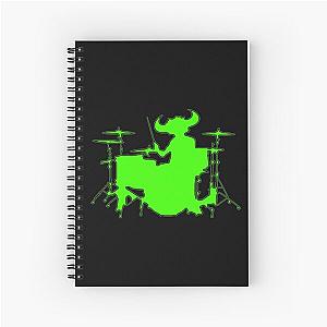 Jamiroquai Drums Silhouette Green Summer Vibe Spiral Notebook