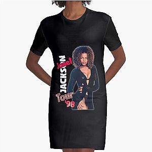 Vintage Janet Jackson '98 Tour Graphic T-Shirt Dress