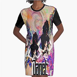 Janet Jackson Design of a decade art Graphic T-Shirt Dress