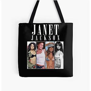 Janet Jackson Vintage Tour Concert vertical All Over Print Tote Bag