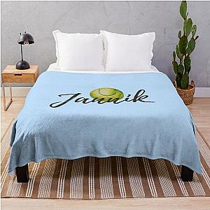 Jannik Sinner Tennis Classic Throw Blanket