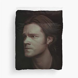 Jared Padalecki as Sam Winchester from Supernatural Duvet Cover