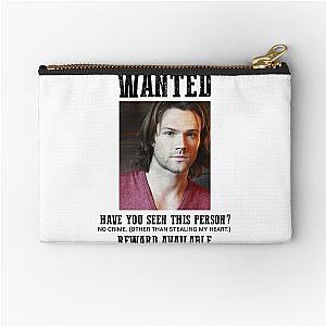 wanted: jared padalecki Zipper Pouch