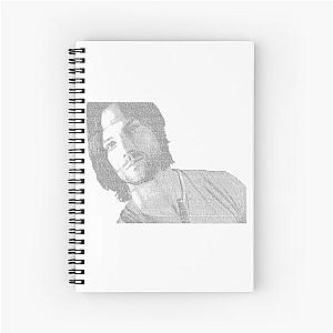 Jared Padalecki Text Portrait Spiral Notebook