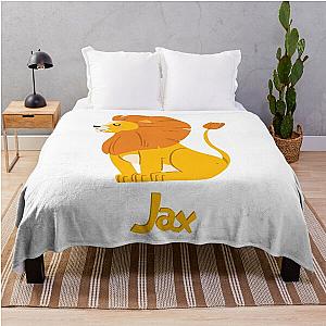 Jax Lion Baby Boy Wild Animal Name Throw Blanket