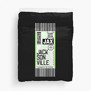 JACKSONVILLE JAX classic luggage tag airport stickers Duvet Cover