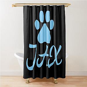 Blue Cat Paw Jax  Shower Curtain