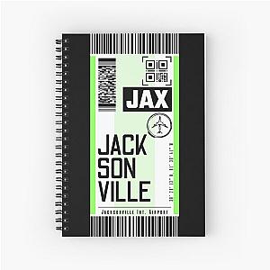 JACKSONVILLE JAX classic luggage tag airport stickers Spiral Notebook