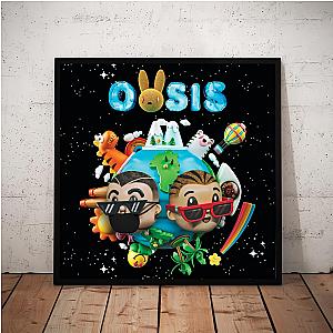 J Balvin , Bad Bunny OASIS Music Album Cover Poster Canvas Art Print Home Decoration Wall Painting (No Frame) AL2405