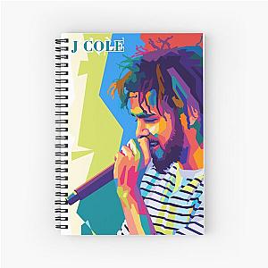 J cole Rapper Wpap Art Spiral Notebook