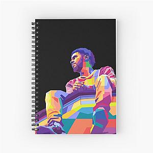 J cole Rapper Pop Rrt Spiral Notebook