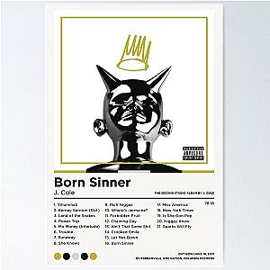 J Cole Born Sinner Album Cover Poster