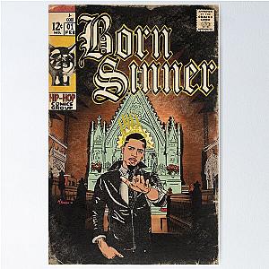J Cole - Born Sinner Comic Book Parody Art Poster