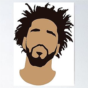 J Cole Silhouette Poster