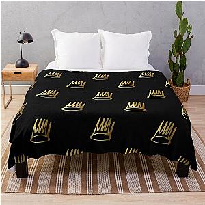 j cole gold crown Throw Blanket