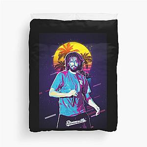 J Cole Retro Art Duvet Cover