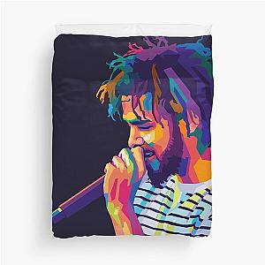 J Cole Wpap Art Duvet Cover