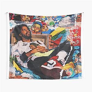 J cole collage Tapestry