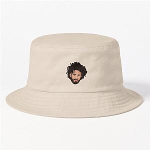 J Cole Face Sticker Bucket Hat