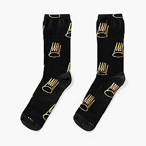 j cole gold crown Socks