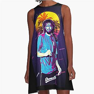 J Cole Retro Art A-Line Dress